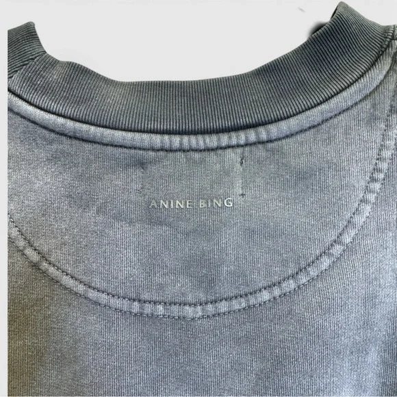 NWT Anine Bing Sweatshirt Jaci Paris is a Myth – Noir Sz Medium - Picture 8 of 15